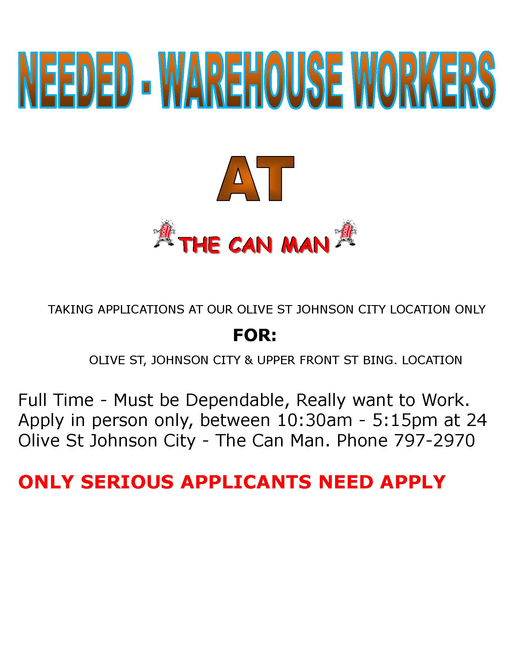 EMPLOYMENT HELP WANTED
